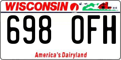 WI license plate 698OFH