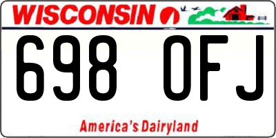 WI license plate 698OFJ