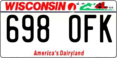 WI license plate 698OFK