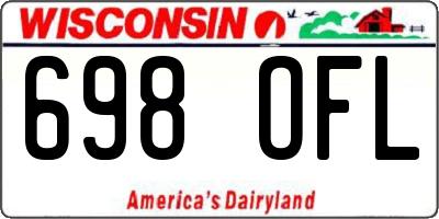 WI license plate 698OFL