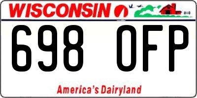 WI license plate 698OFP