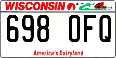 WI license plate 698OFQ