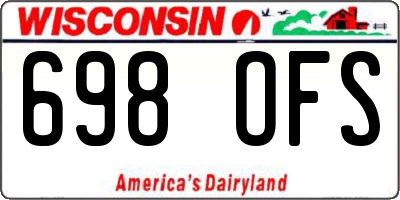 WI license plate 698OFS