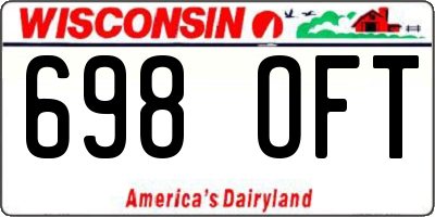 WI license plate 698OFT