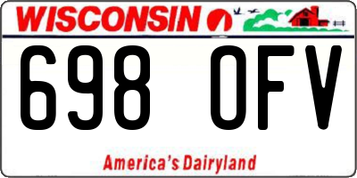 WI license plate 698OFV