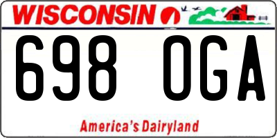 WI license plate 698OGA