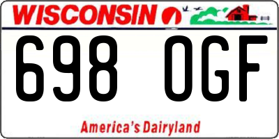 WI license plate 698OGF