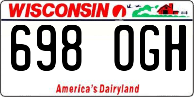 WI license plate 698OGH
