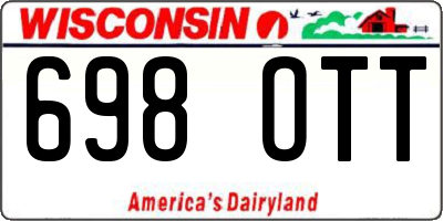 WI license plate 698OTT