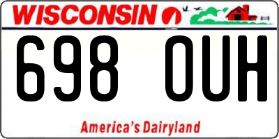 WI license plate 698OUH