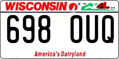 WI license plate 698OUQ