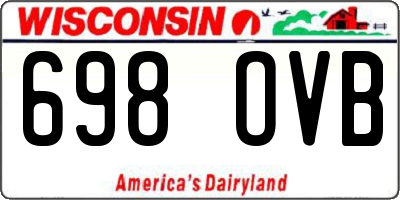 WI license plate 698OVB