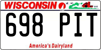 WI license plate 698PIT
