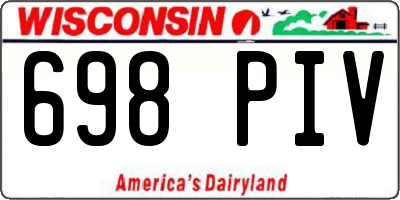 WI license plate 698PIV