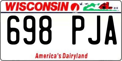 WI license plate 698PJA