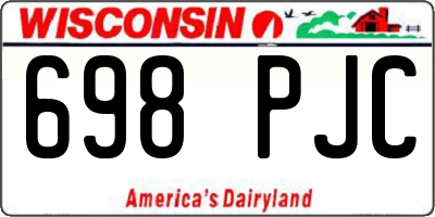 WI license plate 698PJC