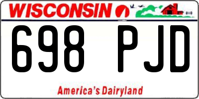 WI license plate 698PJD