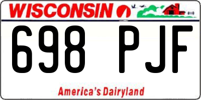 WI license plate 698PJF