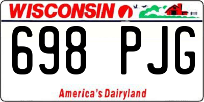 WI license plate 698PJG