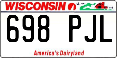 WI license plate 698PJL