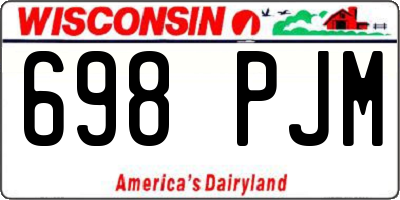 WI license plate 698PJM