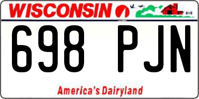 WI license plate 698PJN