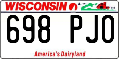 WI license plate 698PJO