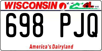WI license plate 698PJQ