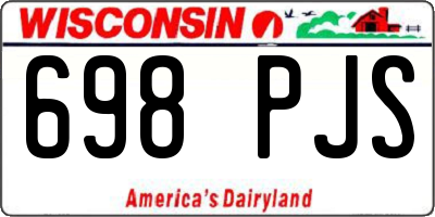 WI license plate 698PJS