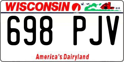 WI license plate 698PJV