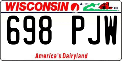 WI license plate 698PJW
