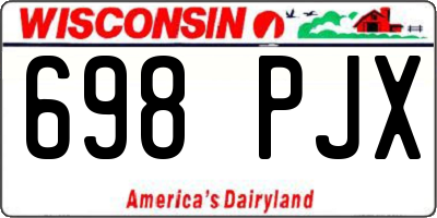 WI license plate 698PJX