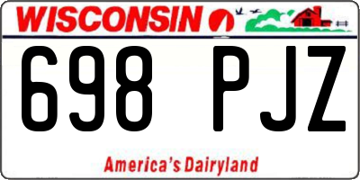 WI license plate 698PJZ