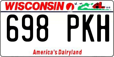 WI license plate 698PKH