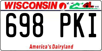 WI license plate 698PKI
