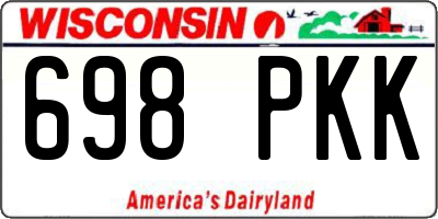 WI license plate 698PKK