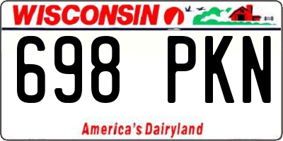 WI license plate 698PKN