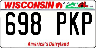 WI license plate 698PKP