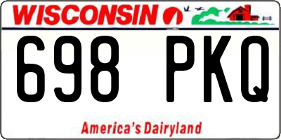 WI license plate 698PKQ