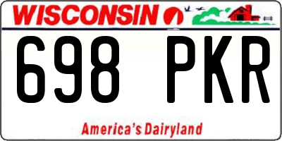 WI license plate 698PKR