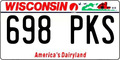 WI license plate 698PKS