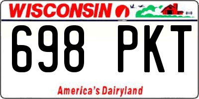 WI license plate 698PKT