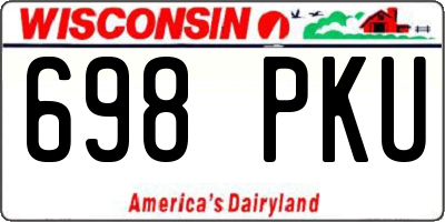 WI license plate 698PKU