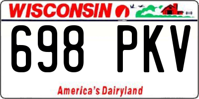 WI license plate 698PKV