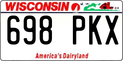 WI license plate 698PKX