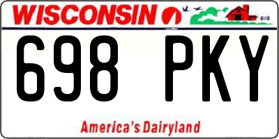 WI license plate 698PKY