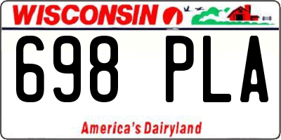 WI license plate 698PLA
