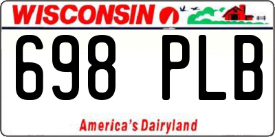 WI license plate 698PLB