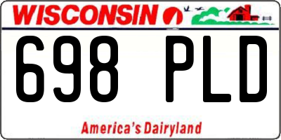 WI license plate 698PLD