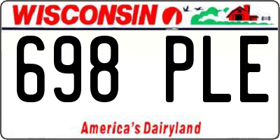 WI license plate 698PLE
